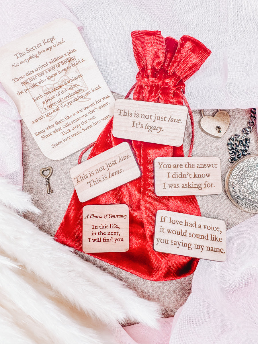 The Keepsake – 5 Mystery Romance Tiles Pocket-sized love, chosen by chance.