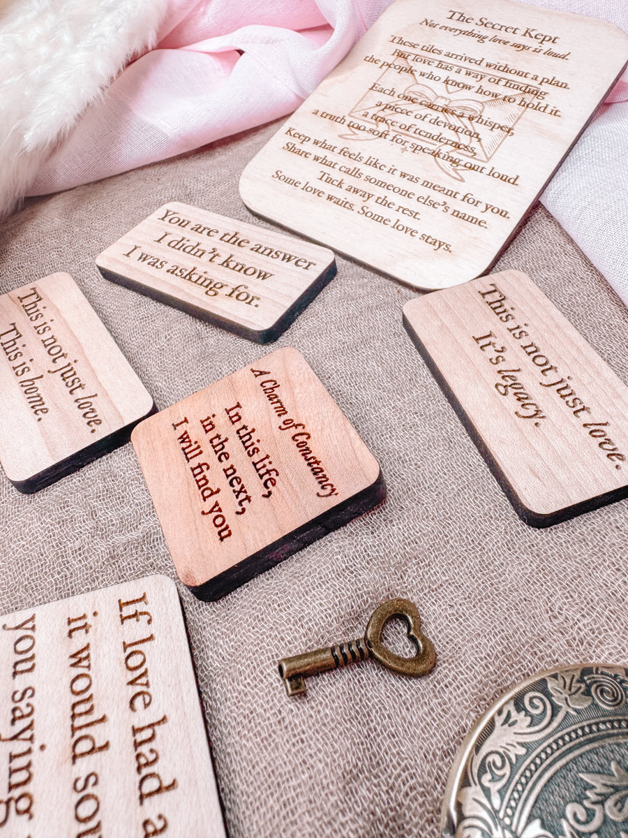 The Keepsake – 5 Mystery Romance Tiles Pocket-sized love, chosen by chance.