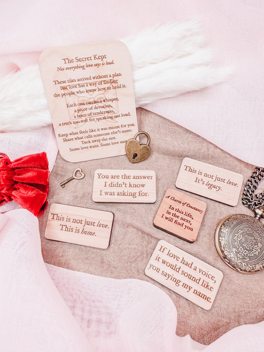 The Keepsake – 5 Mystery Romance Tiles Pocket-sized love, chosen by chance.