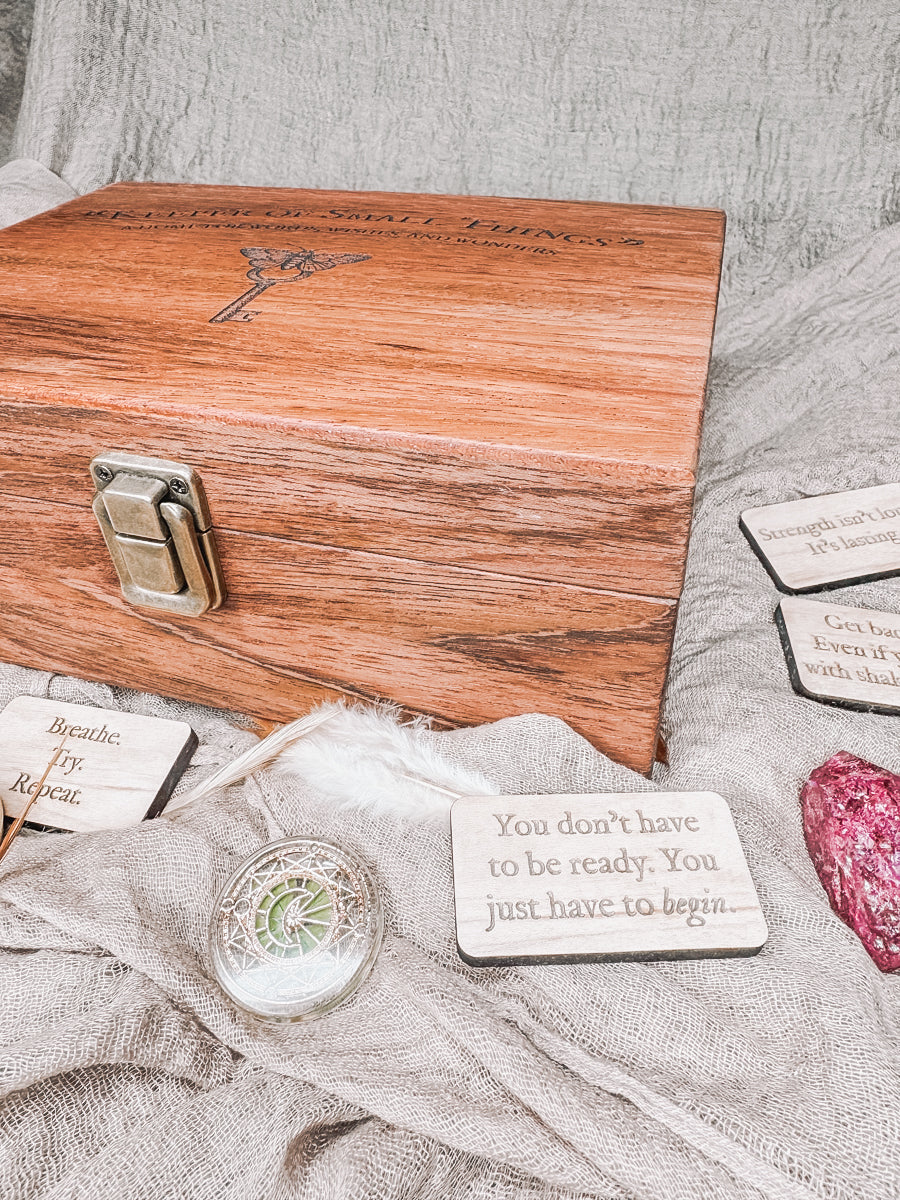 The Keeper of Small Things – Moth Lore Box with Tiles and Personalization