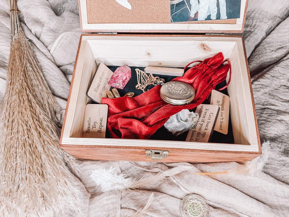 The Keeper of Small Things – Moth Lore Box with Tiles and Personalization