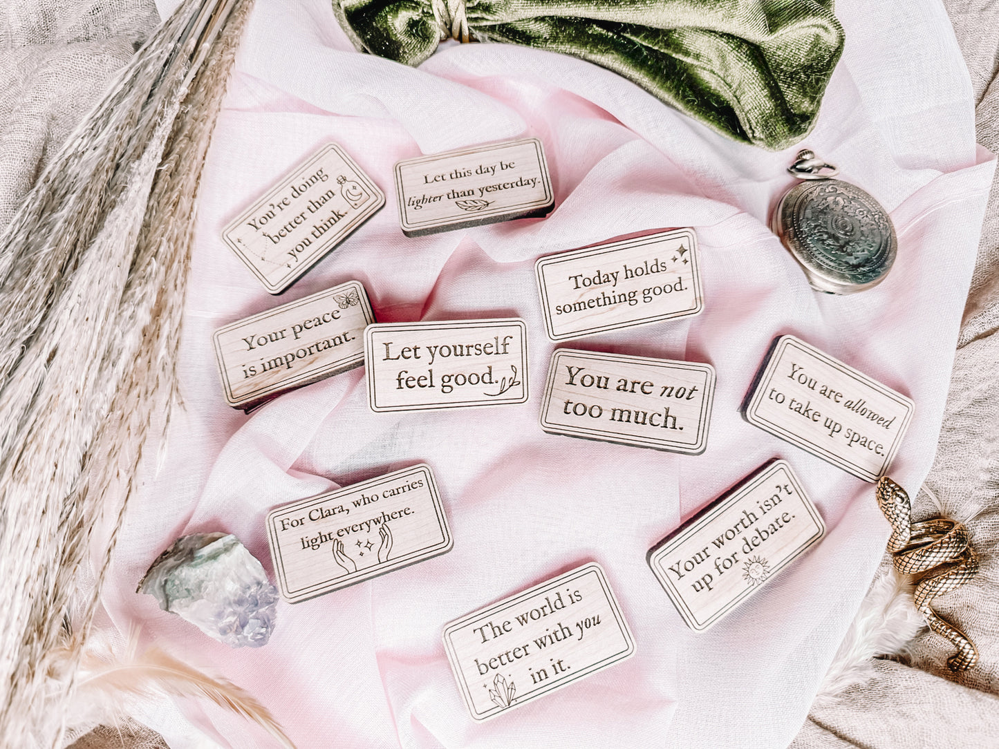 Magnetic North Personalized Magnetic Motivational Affirmation Set for Strength, Encouragement, and Resilience