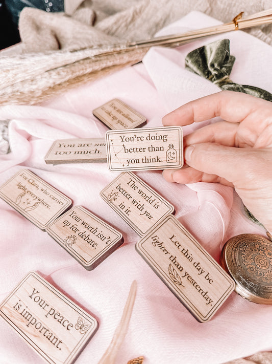 Magnetic North Personalized Magnetic Motivational Affirmation Set for Strength, Encouragement, and Resilience