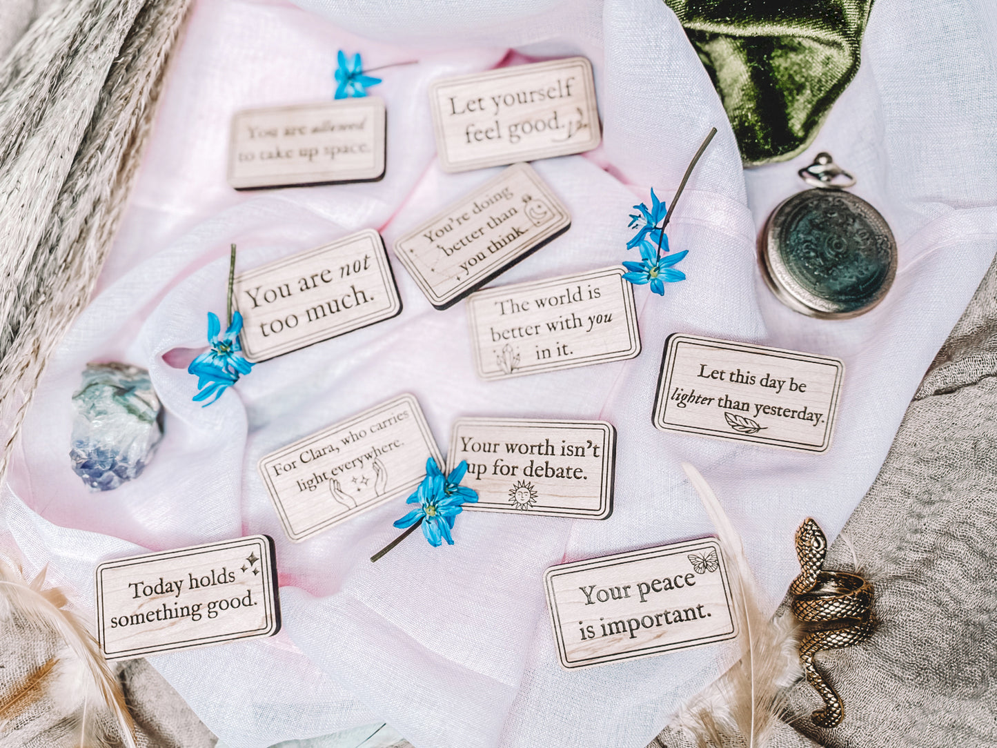Magnetic North Personalized Magnetic Motivational Affirmation Set for Strength, Encouragement, and Resilience