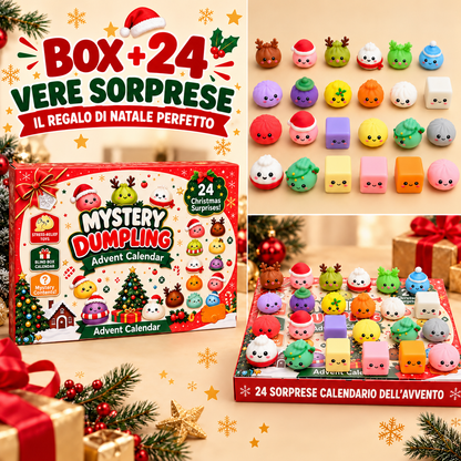 Calendario dell’Avvento Mystery Dumpling – 24 Squishy a Sorpresa