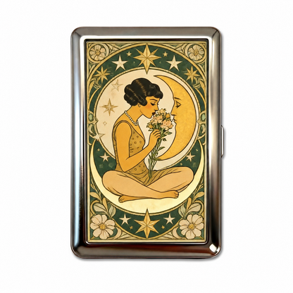 Crescent Bouquet — Tin Cardholder Wallet